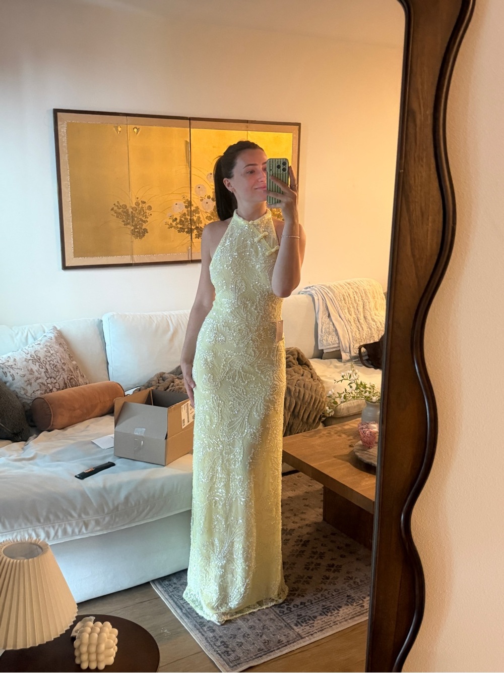 Sau Lee Grace Dress in yellow - Picture 4 of 7